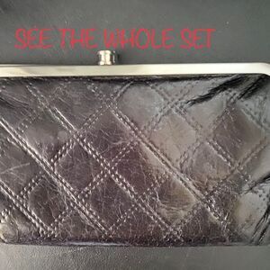 Auth HOBO wallet clutch. See other pieces that match. Black Leather lots of room